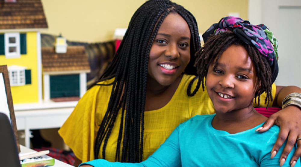Mother and daughter image